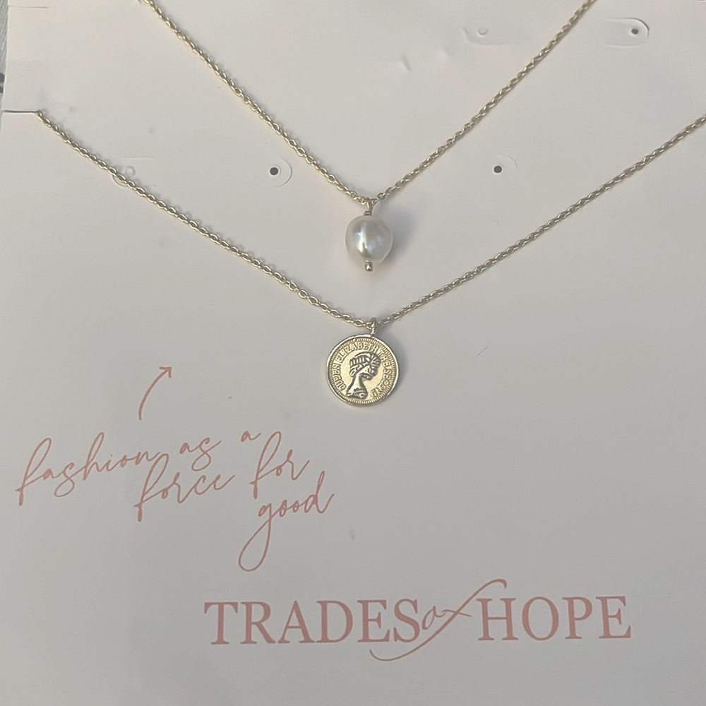 Set of 2 Delicate Gold Necklaces NWT
